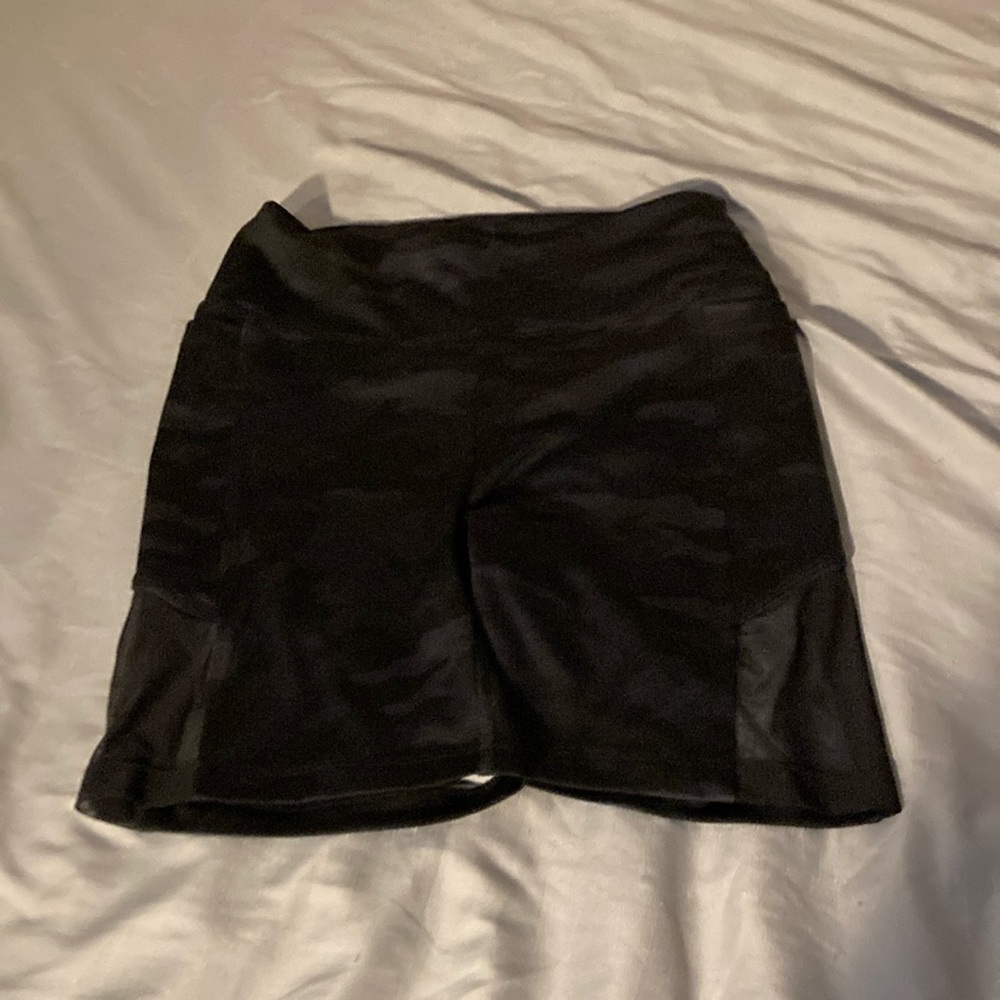 Black camo Pink biker shorts